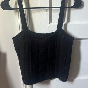 AQUA Knitted black sweater top, Size S, Great condition